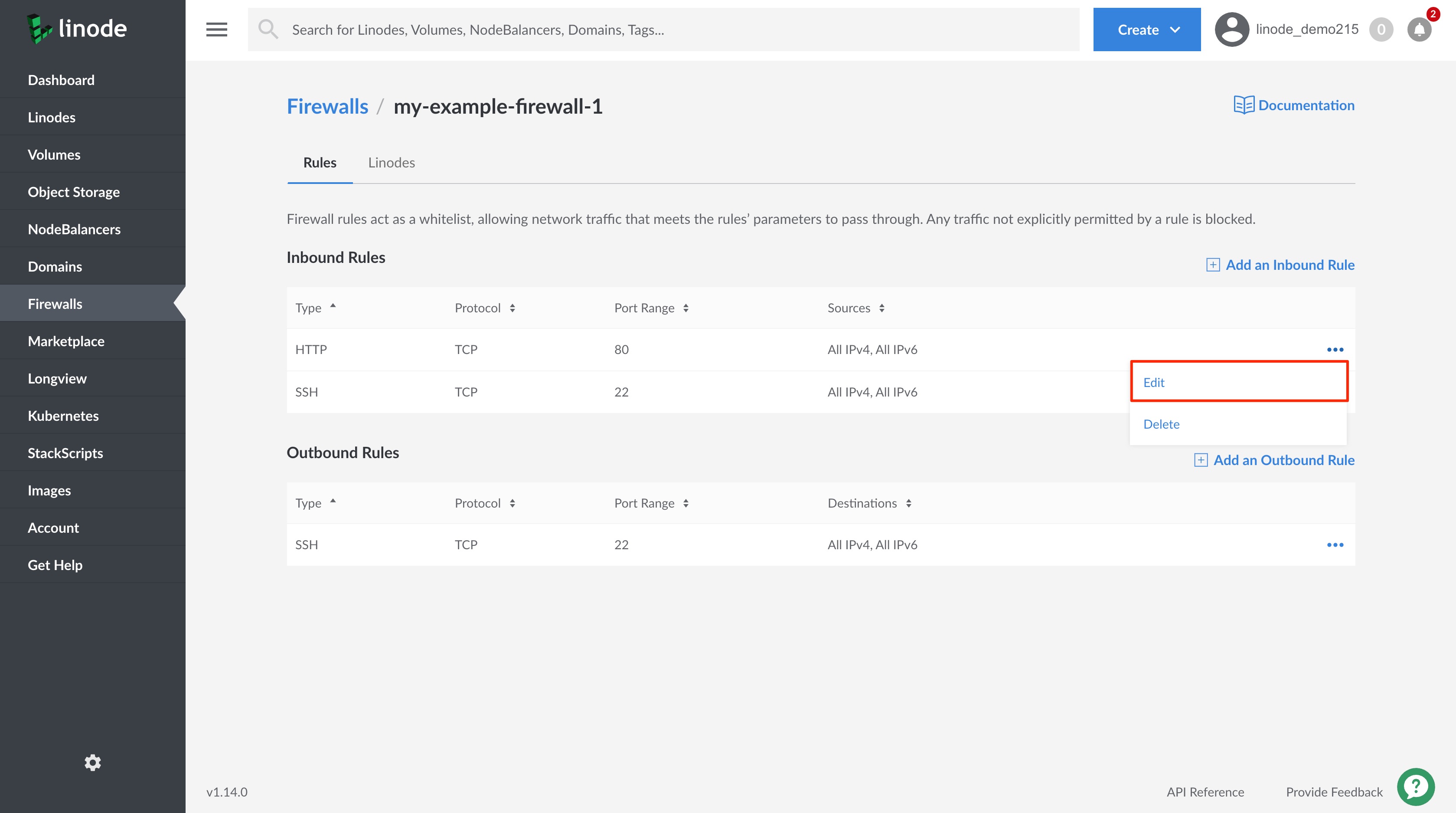 Select edit from the dropdown menu.